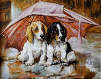 In the rain (copy) (A Sentimental Picture). Simonova Olga