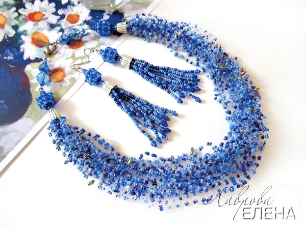 Lavrova Elena. Set of jewelry Blue Sea