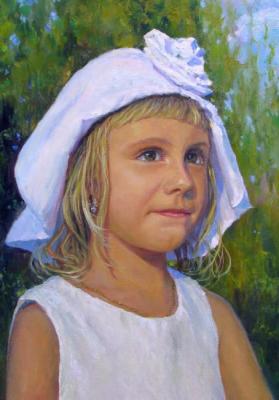 Girl in a white hat. Dobrodeev Vadim