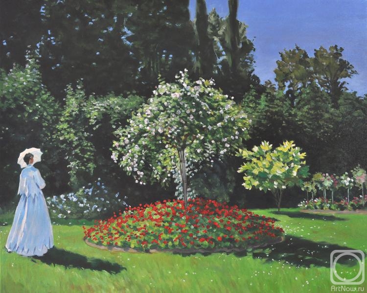 Khodchenko Valeriy. Lady in the Garden of Saint-Adresse