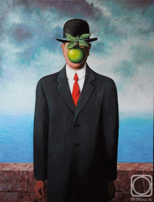 Simonova Olga. Copy of a picture of Ren&#233; Magritte" Son human"