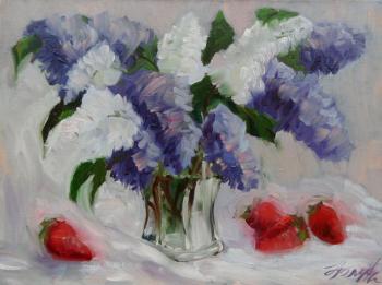 Lilacs and strawberries. Golubtsova Nadezhda