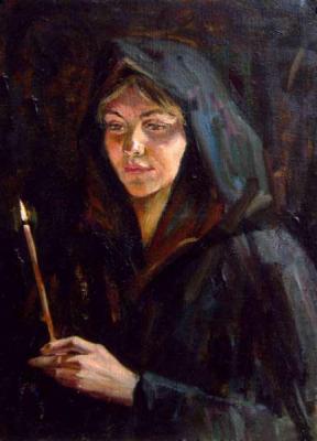 Prayer (A Woman With A Candle). Zhukoff Fedor