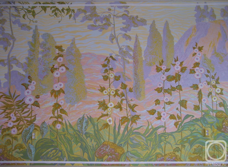 Samokhvalov Alexander. Lilac shadows (fragment of the mural painting)