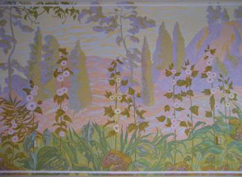 Lilac shadows (fragment of the mural painting). Samokhvalov Alexander