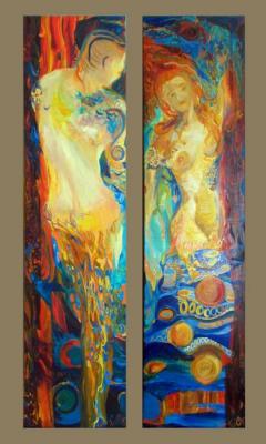 The two elements. Diptych