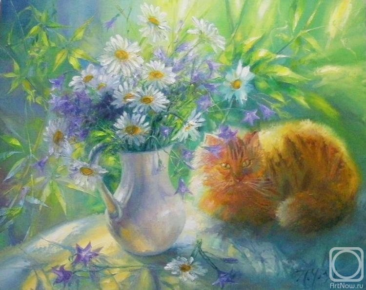 Chebotareva Irina. Flowers for cat
