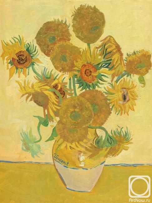 Rychkov Ilya. Sunflowers. Van Gogh (copy)
