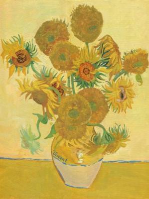 Sunflowers. Van Gogh (copy). Rychkov Ilya