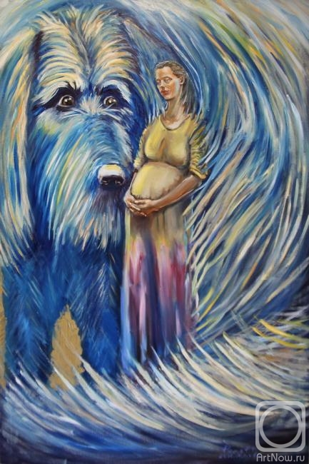 Rakhmatulin Roman. Belief and Blue Dog (Vera and Blue Dog)