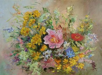 Bouquet with flower mallow