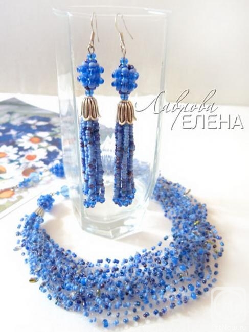 Lavrova Elena. Set of jewelry Blue Sea