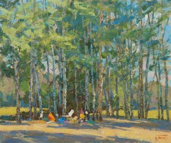 In the birch grove. Panov Igor
