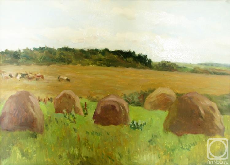 Bikbaev Hafiz. August haystacks
