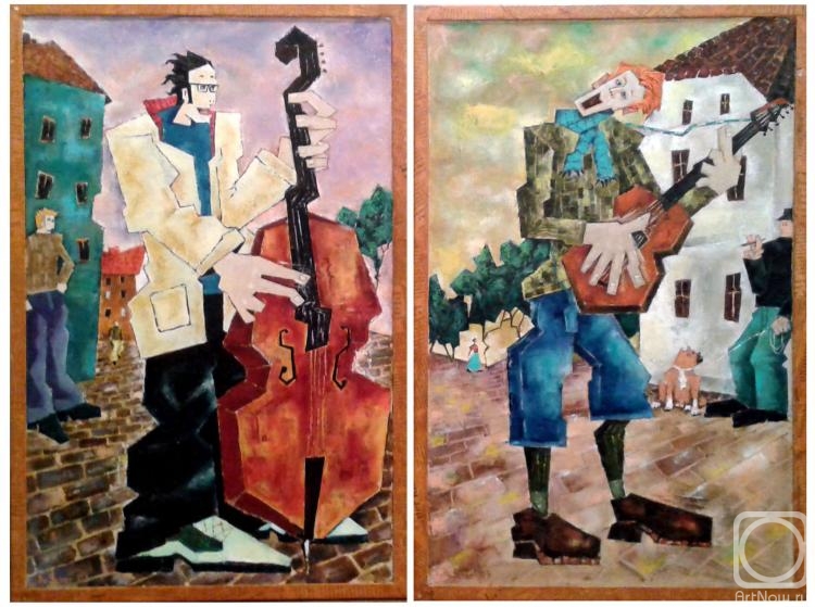 Schernego Roman. Music of the street (diptych)