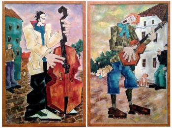 Music of the street (diptych)