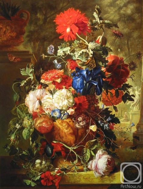 Khodchenko Valeriy. Flowers. Jan Van Huysum. Copy