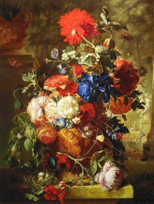 Flowers. Jan Van Huysum. Copy