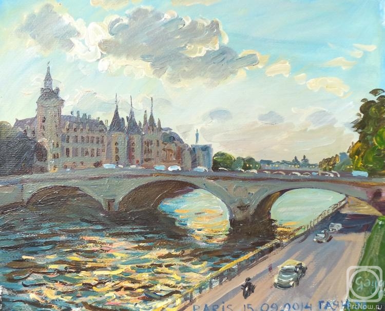 Dobrovolskaya Gayane. Paris, view of the Conciergerie from the Bridge of Notre Dame