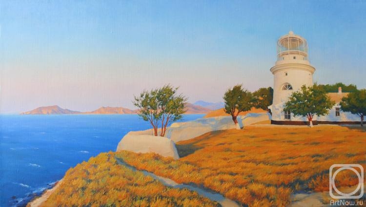 Zhornick Oleg. The lighthouse at Cape Ilya. Summer morning