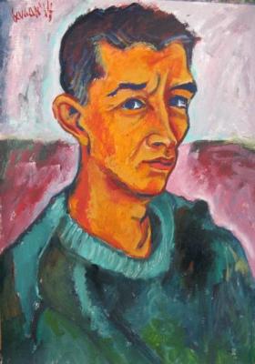 Selfportrait in Modigliani style. Ixygon Sergei