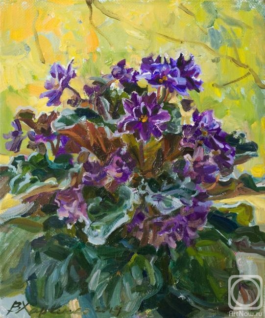 Kharchenko Victoria. Violets autumn