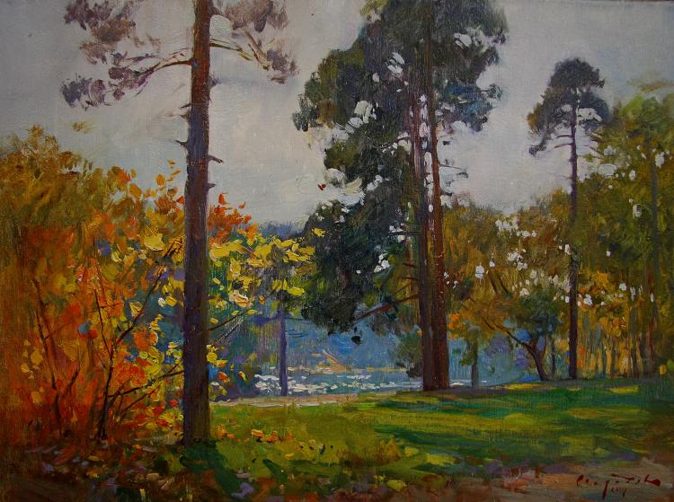 Sviridov Sergey. Autumn on the Shibayevsky pond. Kuzminki. Moscow