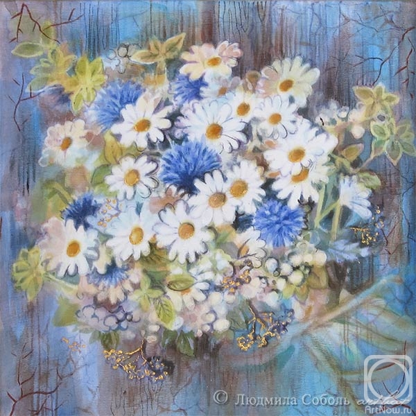 Sobol Lyudmyla. Batik "Meadow flowers"