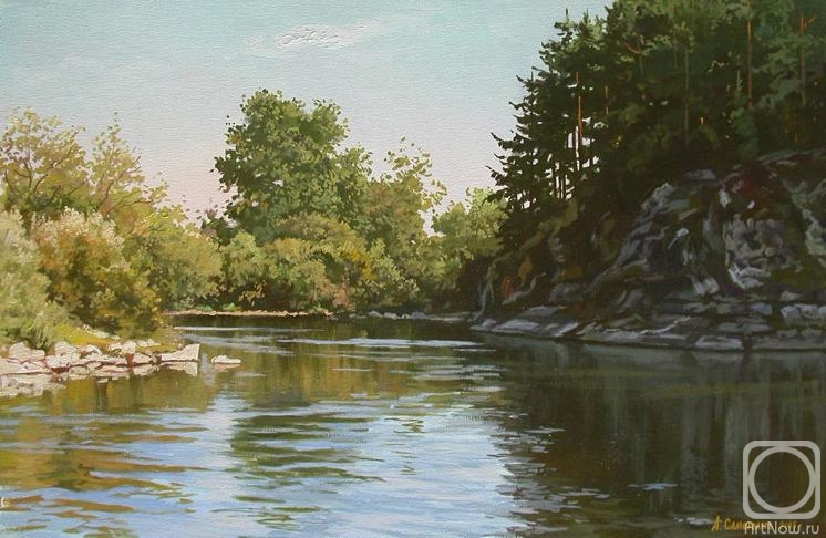 Samokhvalov Alexander. On the River in the summer