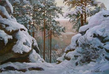 Fluffy branches and stones