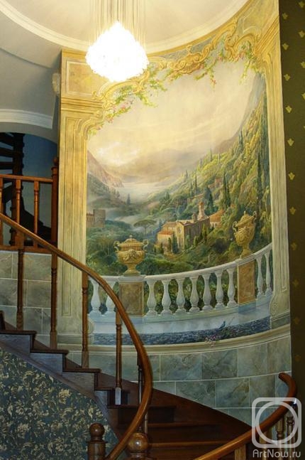 Kostylev Dmitry. Mural over stairs