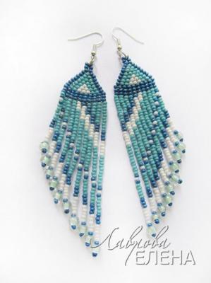 Set of jewelry Turquoise Sea (Earrings). Lavrova Elena