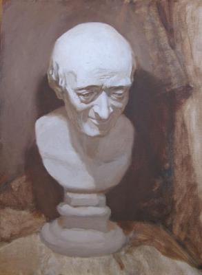 Bust of Voltaire (grisaille). Chertov Sergey