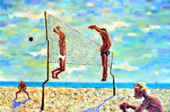 Beach volleyball. Schernego Roman
