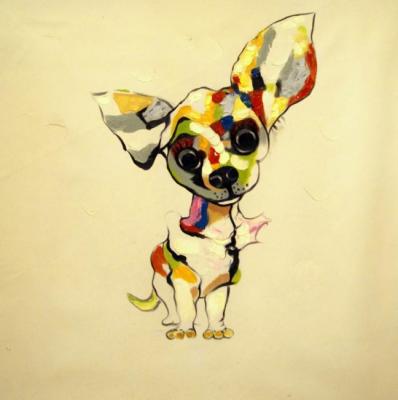 Painting Chihuahua. Bruno Tina