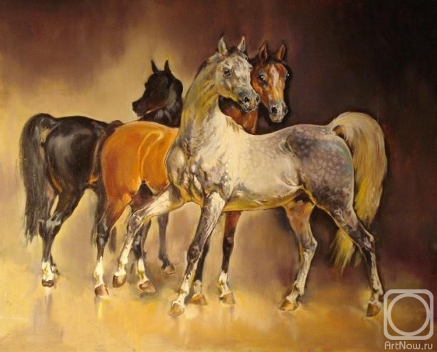 Bastrykin Viktor. Three horses