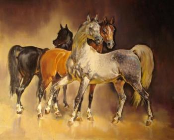 Three horses. Bastrykin Viktor