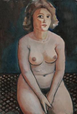 Louise (Sitting on a dark background). Klenov Valeriy