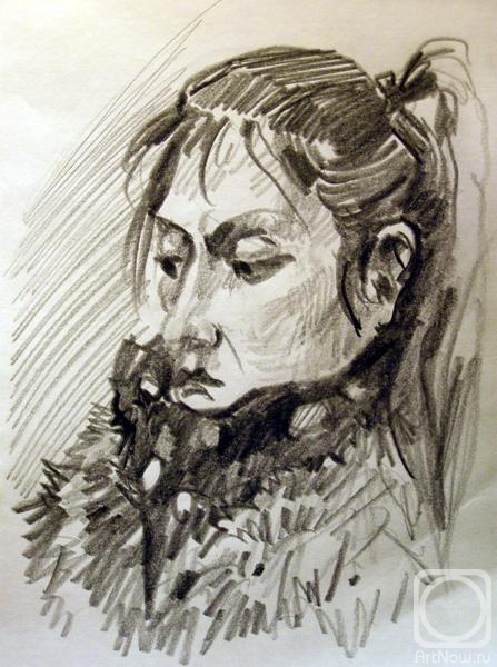Gerasimov Vladimir. Five minutes sketch in the subway 3