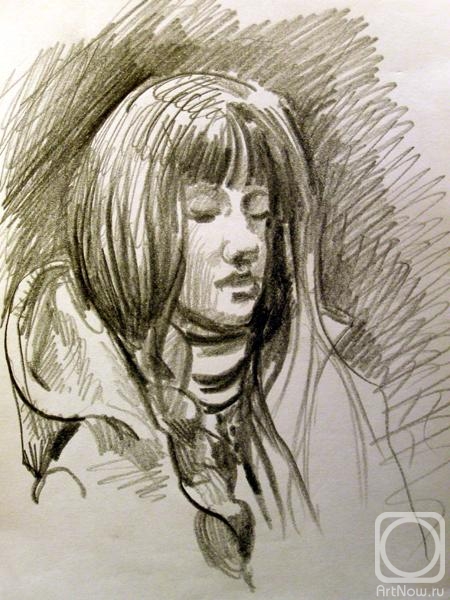 Gerasimov Vladimir. Five minutes sketch in the subway 4