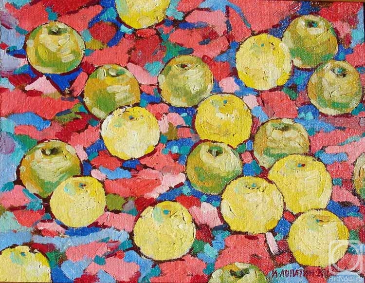 �������. ������� �����. Naturmort aplle-Green-Yelloy