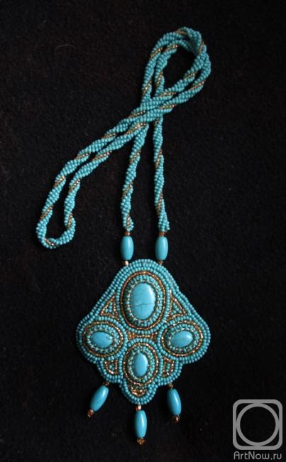 Vasilyeva Valentina. Necklace "Russian turquoise"