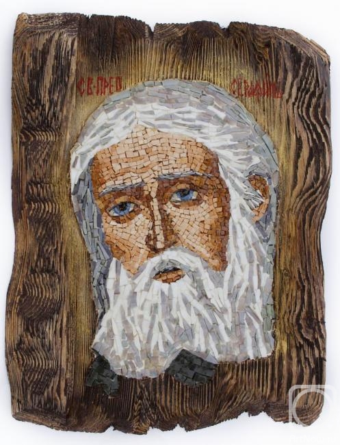 Izmailova Natalia. St. Seraphim of Sarov, icon (mosaic)
