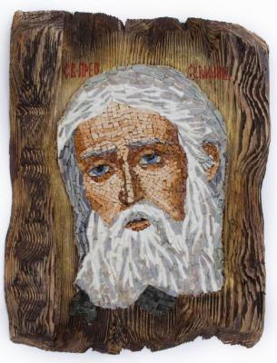 St. Seraphim of Sarov, icon (mosaic). Izmailova Natalia