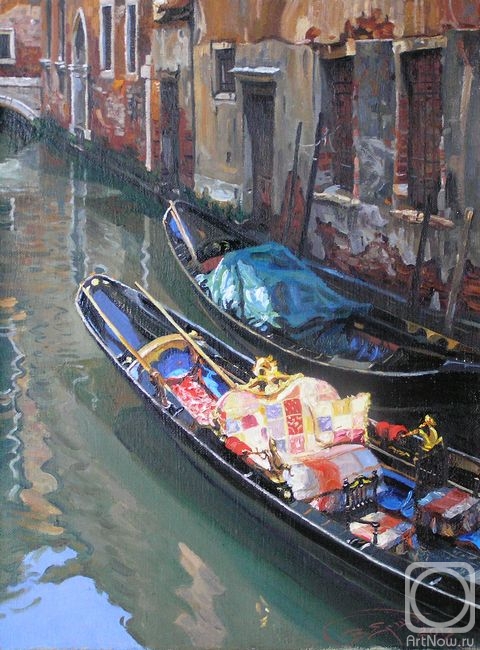 Ershov Vladimir. Er 1246 :: Gondolas in Canal (Venice, Italy)