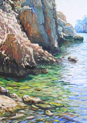 Ershov Vladimir Sergeevich. Er 1247 :: Clear water (Rocks and Sea. Provence, France)
