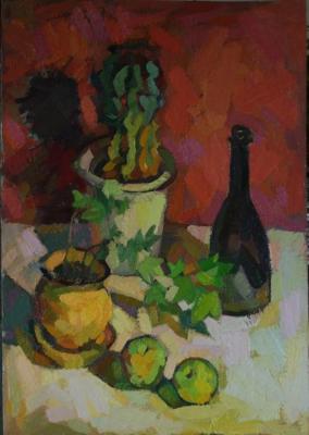 Still life with a whip and a cactus