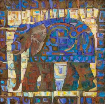 Elephant in lapis lazuli