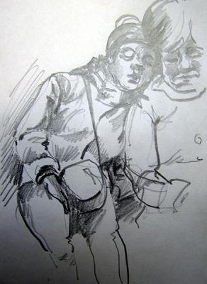 Five minutes sketch in the subway 8
