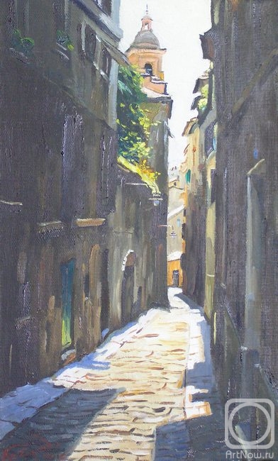 Ershov Vladimir. Er 1311 :: Summer Small Street in Genoa (Italy)